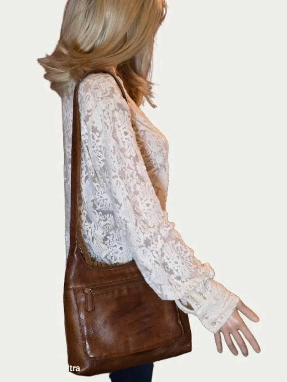Restored Antiqued Vintage Tignanello Pebble Leather Flap Shoulder Bag